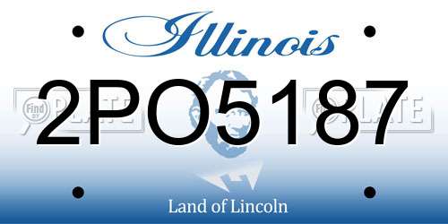 2PO5187 Illinois License Plate