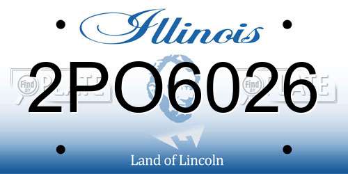 2PO6026 Illinois License Plate
