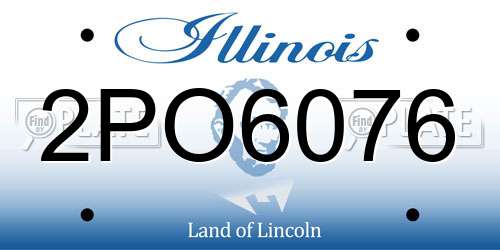 2PO6076 Illinois License Plate