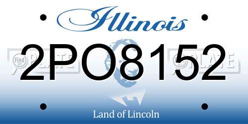 2PO8152 Illinois License Plate