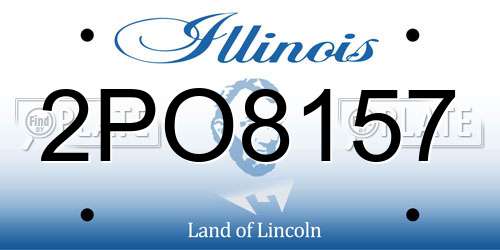 2PO8157 Illinois License Plate