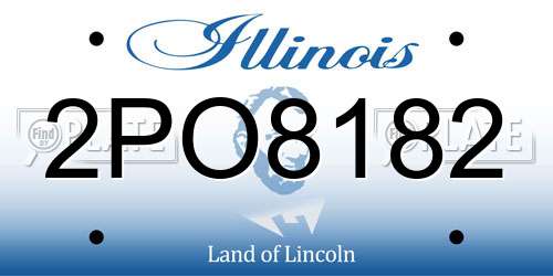 2PO8182 Illinois License Plate