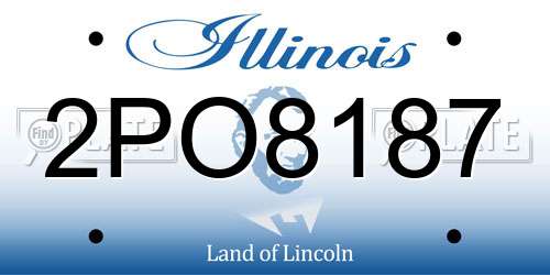 2PO8187 Illinois License Plate