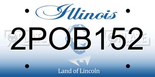 2POB152 Illinois License Plate