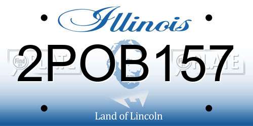 2POB157 Illinois License Plate