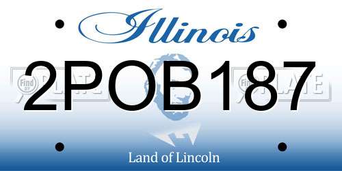 2POB187 Illinois License Plate