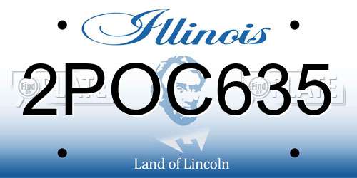 2POC635 Illinois License Plate