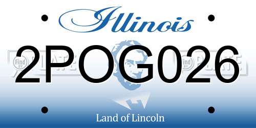 2POG026 Illinois License Plate