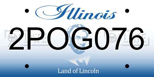 2POG076 Illinois License Plate