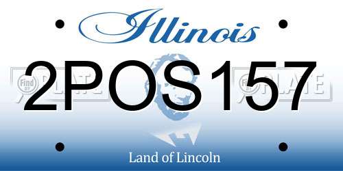 2POS157 Illinois License Plate