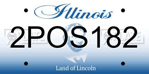 2POS182 Illinois License Plate