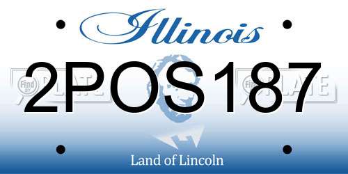 2POS187 Illinois License Plate