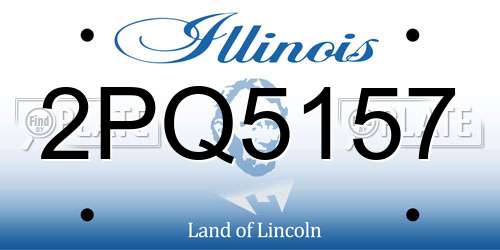 2PQ5157 Illinois License Plate