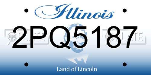 2PQ5187 Illinois License Plate