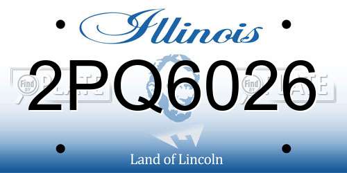 2PQ6026 Illinois License Plate