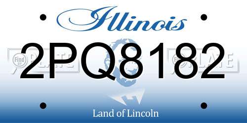2PQ8182 Illinois License Plate
