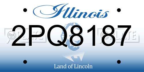2PQ8187 Illinois License Plate