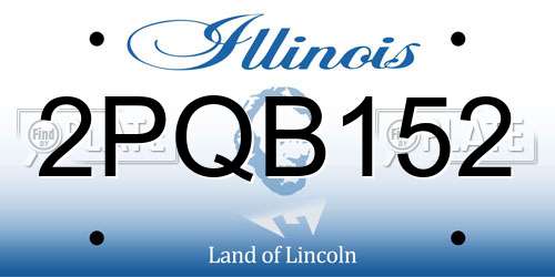 2PQB152 Illinois License Plate