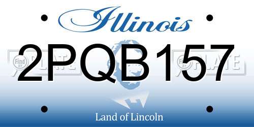 2PQB157 Illinois License Plate