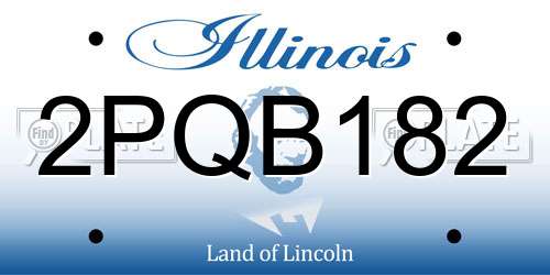 2PQB182 Illinois License Plate