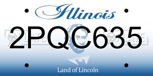 2PQC635 Illinois License Plate