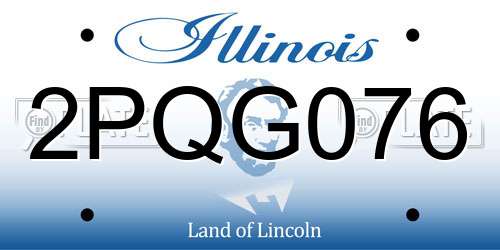 2PQG076 Illinois License Plate