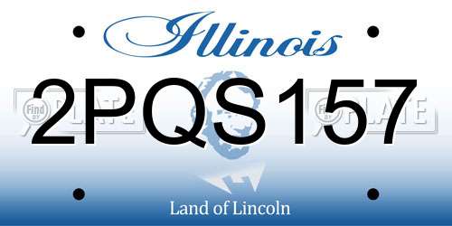 2PQS157 Illinois License Plate