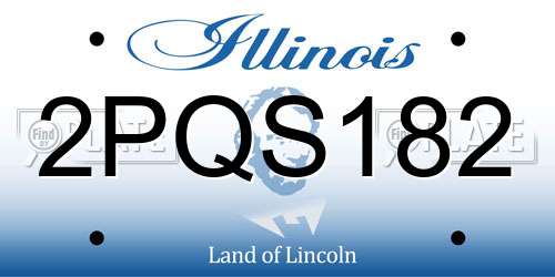 2PQS182 Illinois License Plate