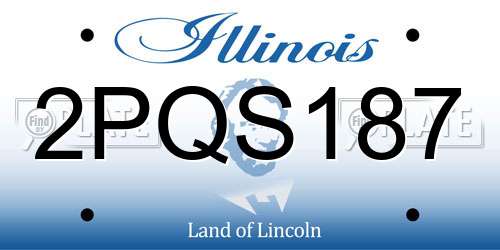 2PQS187 Illinois License Plate