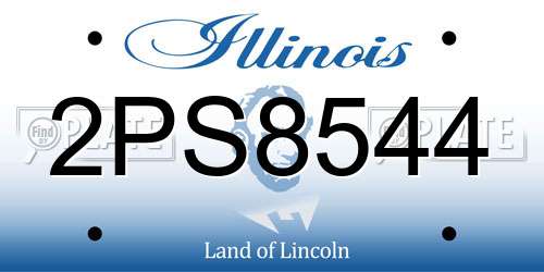 2PS8544 Illinois License Plate