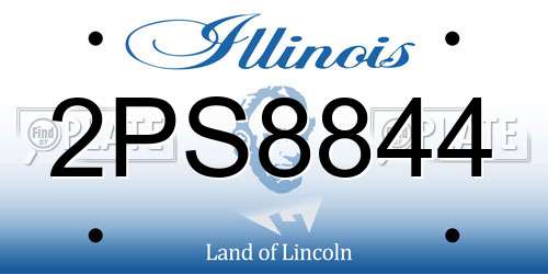 2PS8844 Illinois License Plate