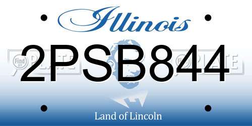2PSB844 Illinois License Plate