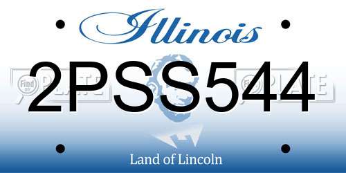 2PSS544 Illinois License Plate