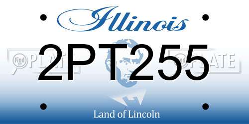 2PT255 Illinois License Plate