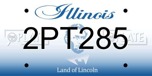 2PT285 Illinois License Plate