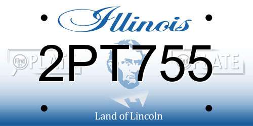 2PT755 Illinois License Plate
