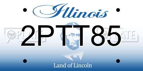 2PTT85 Illinois License Plate
