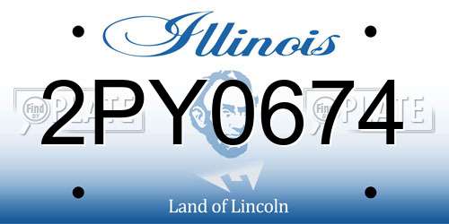 2PY0674 Illinois License Plate