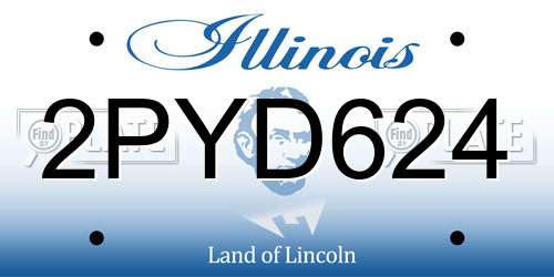2PYD624 Illinois License Plate
