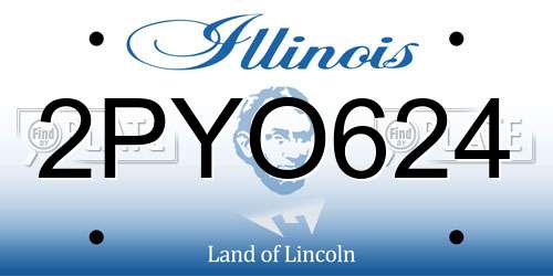 2PYO624 Illinois License Plate