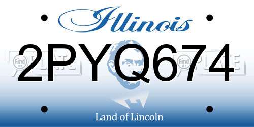 2PYQ674 Illinois License Plate