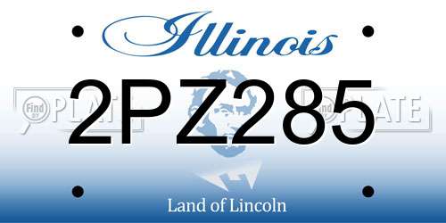 2PZ285 Illinois License Plate