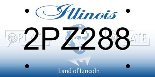 2PZ288 Illinois License Plate