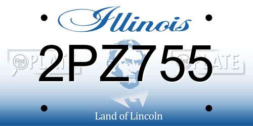 2PZ755 Illinois License Plate