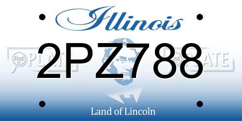 2PZ788 Illinois License Plate