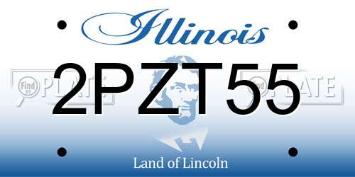 2PZT55 Illinois License Plate