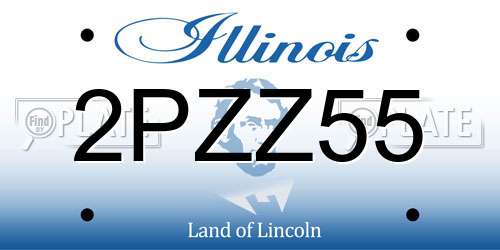 2PZZ55 Illinois License Plate