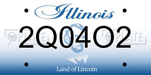 2Q04O2 Illinois License Plate