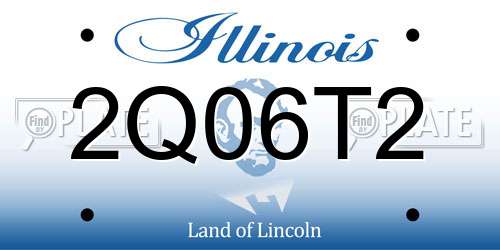 2Q06T2 Illinois License Plate