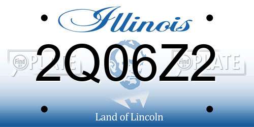 2Q06Z2 Illinois License Plate